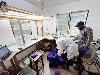 Lab work, Ghana