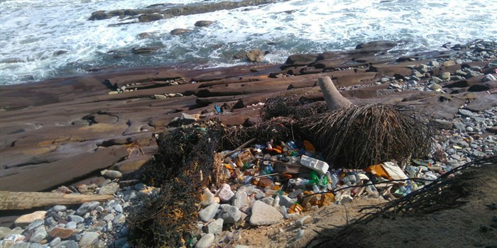 Plastic on the beach, Ghana